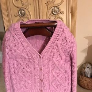 J.crew pink cardigan sweater